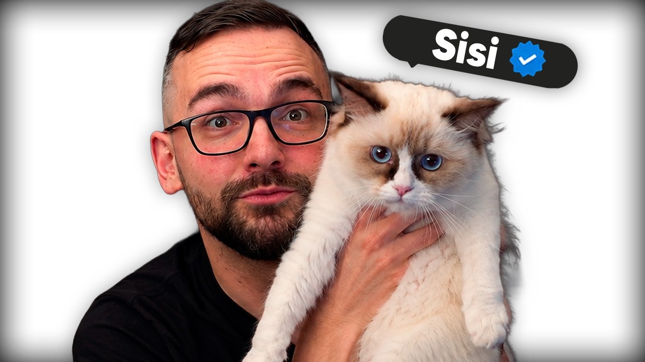 Xokas junto a su gata Sisi